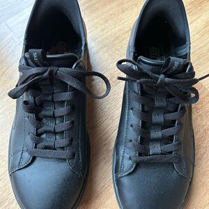 Skechers Women’s Classic Black Lace-Up Sneakers